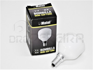 LAMPADA INCANDESCENETE SOFTONE MINI E14 40W MATEL