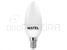 LAMPADA LED CHAMA E14 8W AMARELA MATEL