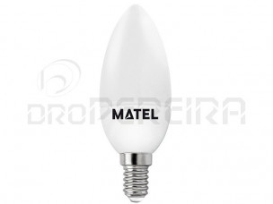 LAMPADA LED CHAMA E14 8W AMARELA MATEL