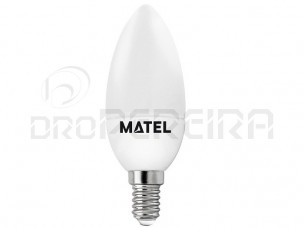 LAMPADA LED CHAMA E14 8W BRANCA MATEL