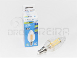 LAMPADA LED FILAMENTO E14 4W AMARELA V-TAC