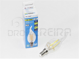 LAMPADA LED FILAMENTO TORCIDA E14 4W 400LM BRANCA V-TAC