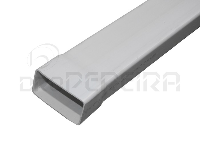 TUBO PVC RECTANGULAR BRANCO 80x40 3m