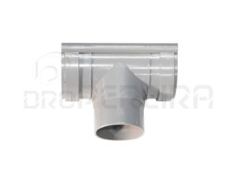 UNIÃO C/DESCARGA P/CALEIRA EM PVC CINZA