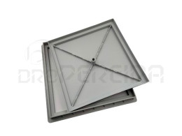 ARO C/TAMPA REBAIXADA PVC SIMPLES CINZA 40x40
