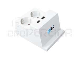 BLOCO DUAS TOMADAS + 2USB COM 1.50 MTS CABO ONLEX