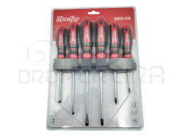 CHAVE FENDAS + PHILIPS 6 PEÇAS 569-03 MACFER