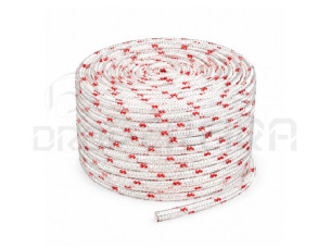 CORDA T/NYLON 16 TRANÇAS BR/VERM. 6mm (m)