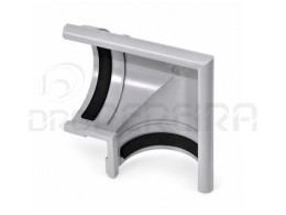 CURVA C/ ANGULO EXTERIOR P/CALEIRA EM PVC CINZA