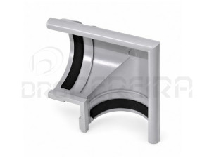 CURVA C/ ANGULO EXTERIOR P/CALEIRA EM PVC CINZA
