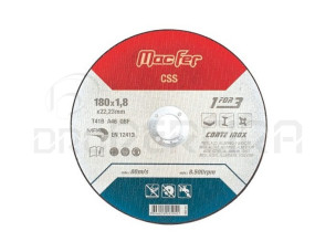 DISCO CORTE INOX 180x1.8x22.2 CSS-04 MACFER