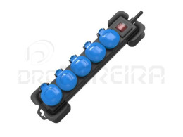 EXTENSAO QUINTUPLA IP54 C/ INTERRUPTOR E CABO 1.50 MTS
