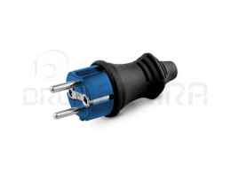 FICHA MACHO BORRACHA IP44 16A