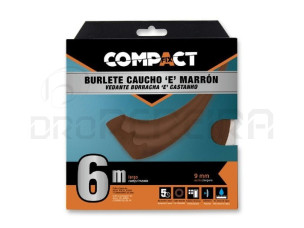 FITA CALAFETAGEM PERFIL E 9mm x 6m CASTANHO