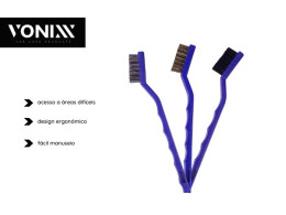 KIT ESCOVAS PARA DETALHE AUTOMOVEL - VONIXX