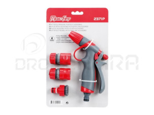 KIT PISTOLA REGULAVEL PLASTICO C/ACESSORIOS 2371P MACFER