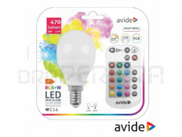 LAMPADA E14 DIMAVEL 4.9W LED RGBW C/ COMANDO