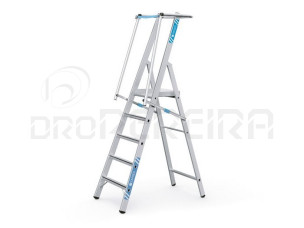 PLATAFORMA   ALUMINIO - 5 DEGRAUS COM CORRIMAO