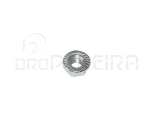 PORCA C/FLANGE RENDILHADA ZINCADA M6