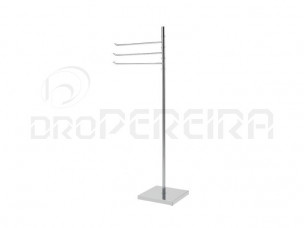 TOALHEIRO REF 21 LA C/ 210 x 210 x 910 MM CROMO - TUBO REDONDO