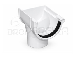 TOPO C/DESCARGA DIREITO P/CALEIRA EM PVC BRANCO
