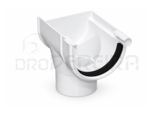 TOPO C/DESCARGA DIREITO P/CALEIRA EM PVC BRANCO